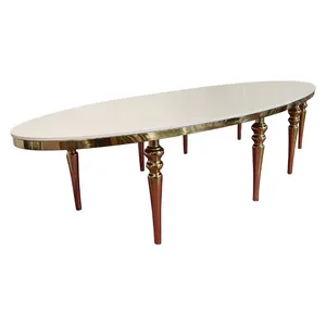 Стол Oval-Gold 400 (белый глянцевый МДФ) - изображение 4