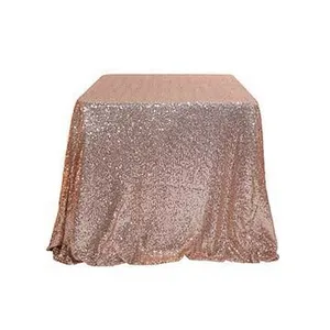 Скатерть с пайетками, прямоугльная, розовое золото - изображение 3
