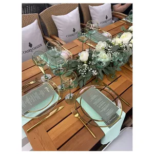 Бокал Siren S эвкалиптовый с золотой каймой - изображение 2