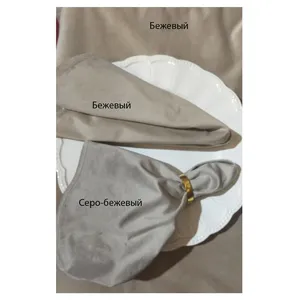 Салфетка  велюр, бежевая - изображение 3